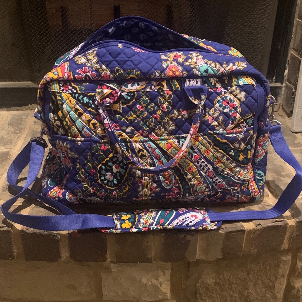 Vera Bradley purple Floral Quilted Travel Bag